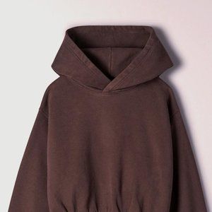 TNA Perfect Crop Hoodie, Earth Brown, S